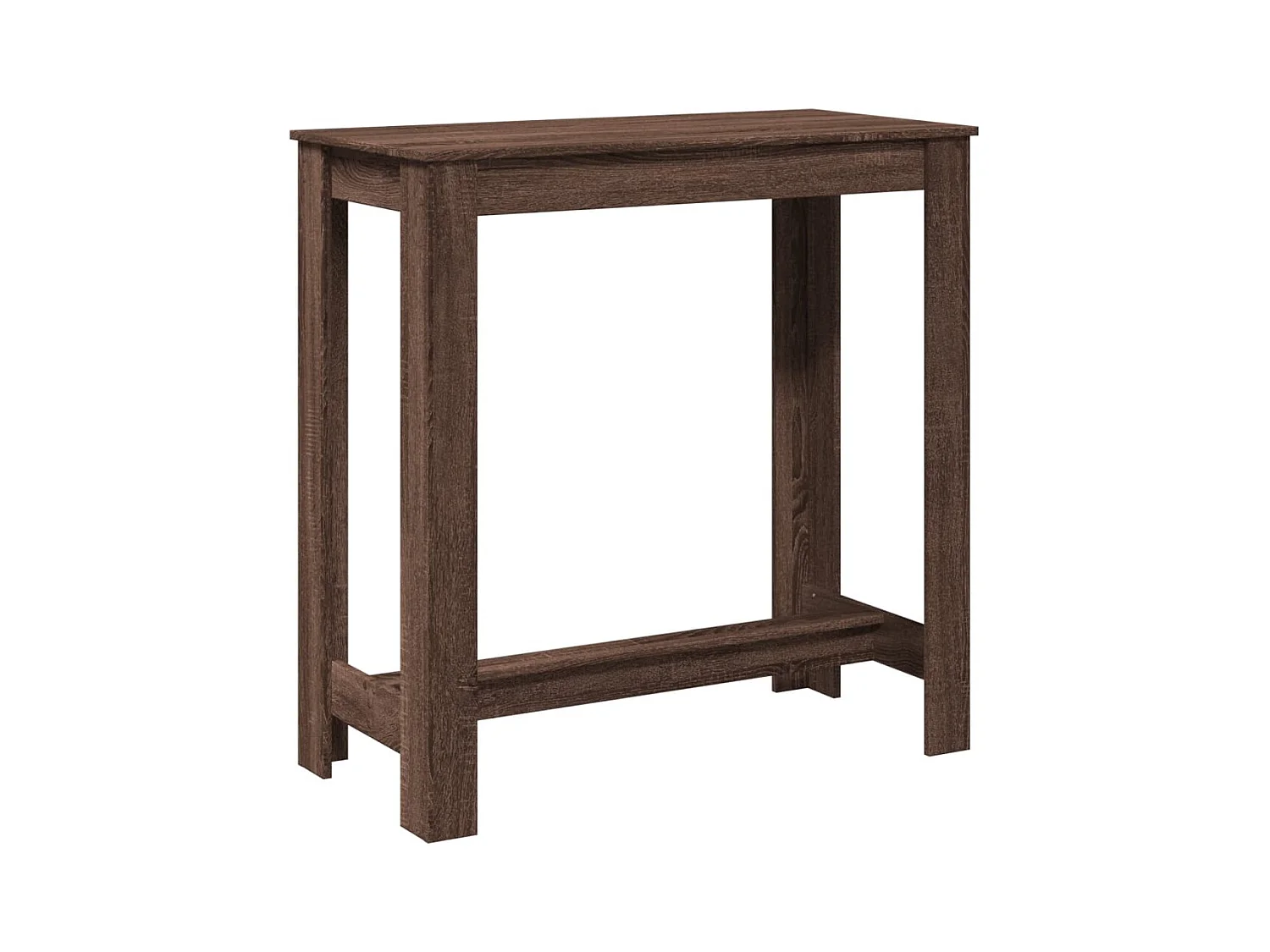 Table de bar chêne marron 102x50x103,5 cm bois d'ingénierie