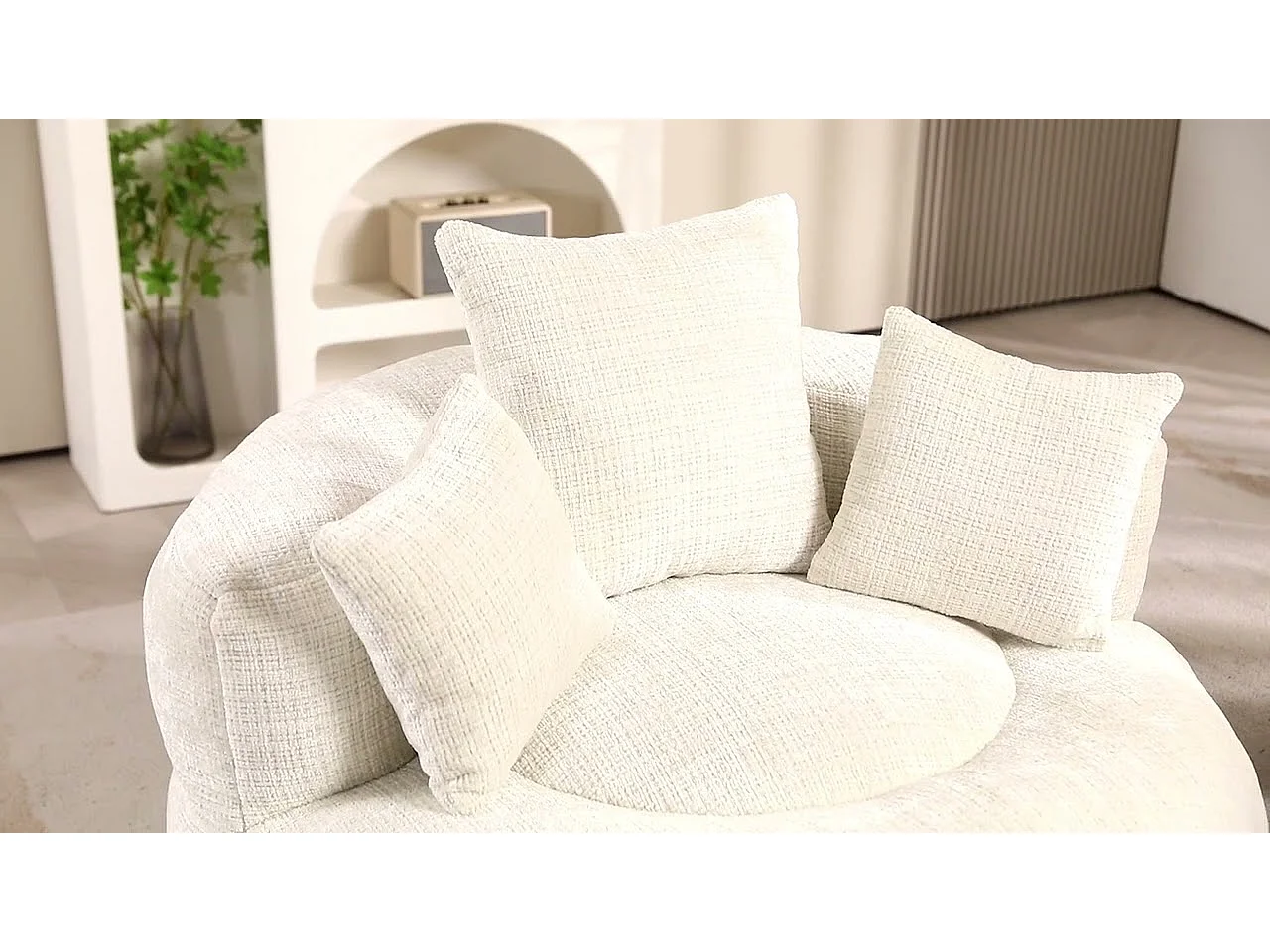 Hoge Pouf Stoel Grijs - Groot Model - Met 3 Kussens - Ultra Zacht & Veelzijdig - voor Volwassenen en Kinderen