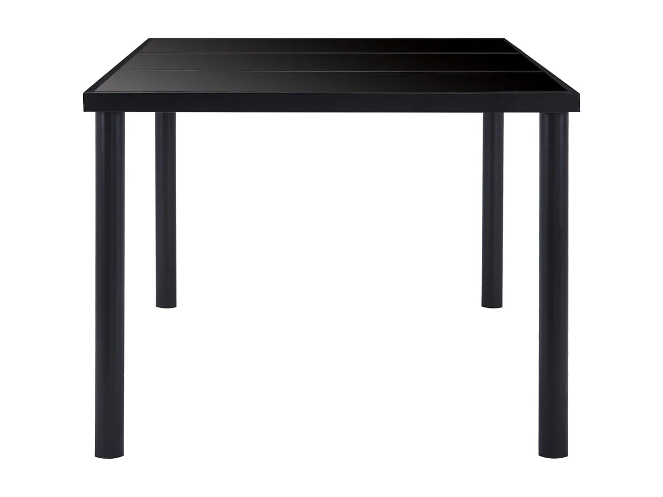 Table à manger Noir 160x80x75 cm Verre trempé