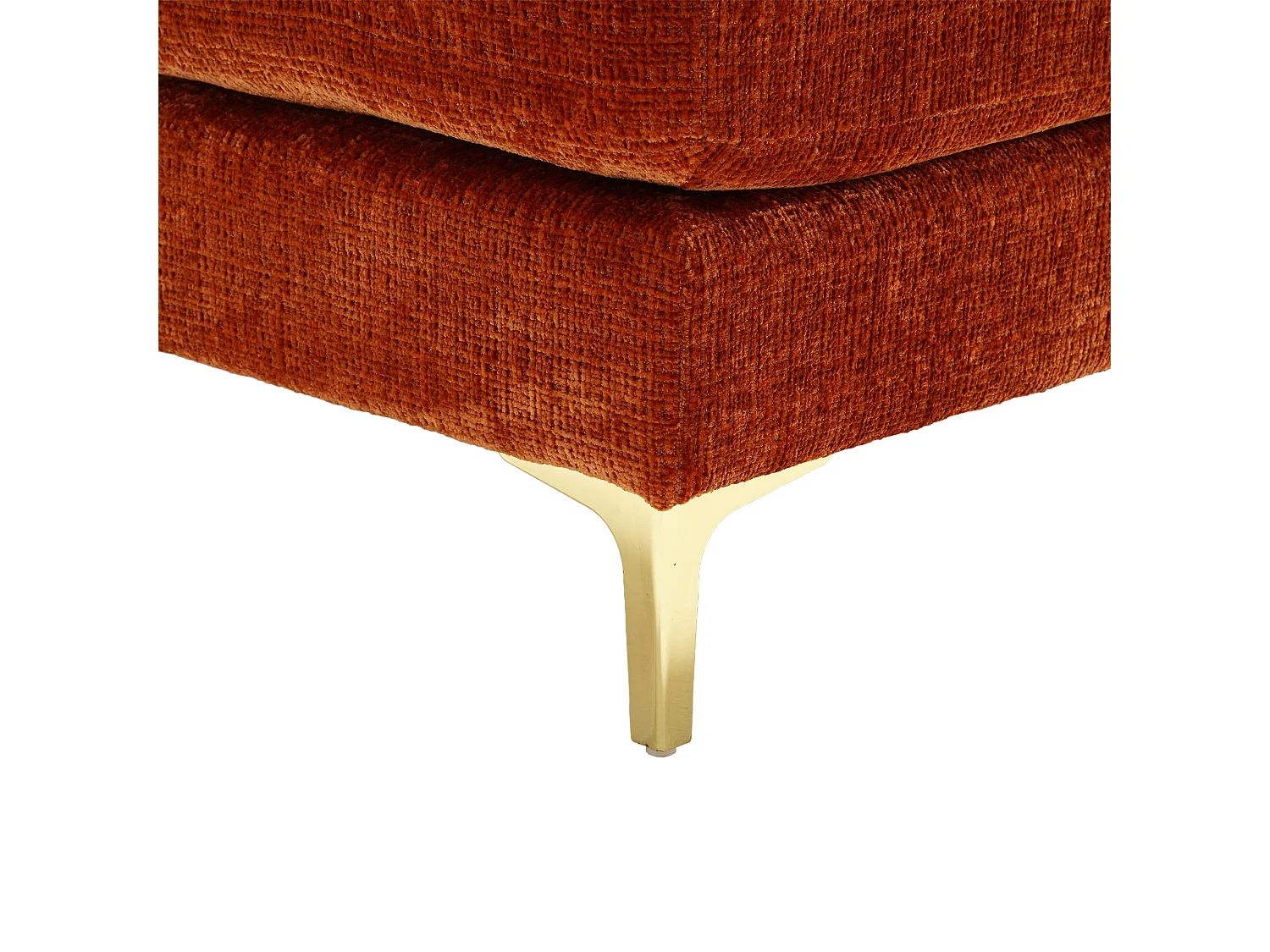 Modulaire U-vormige loungebank (272x136x88 cm) - 6 plaatsen in chenille - Omvormbaar tot bed - Relax-opstelling