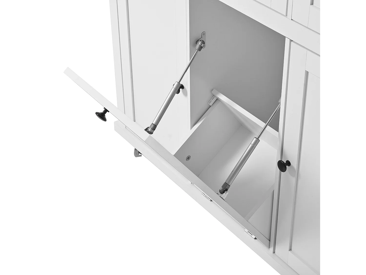 Ilot central de cuisine mobile 126x46.8x94.2cm - avec roulettes - 3 tiroirs et 3 portes - plateau extensible - avec porte-serviettes - blanc