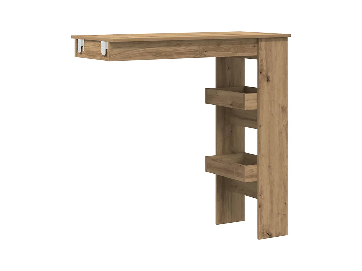 Table de bar murale chêne artisanal bois d'ingénierie