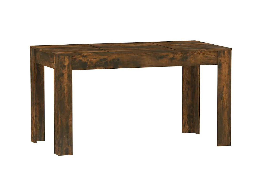 Table à manger chêne fumé 140x74,5x76 cm bois d'ingénierie