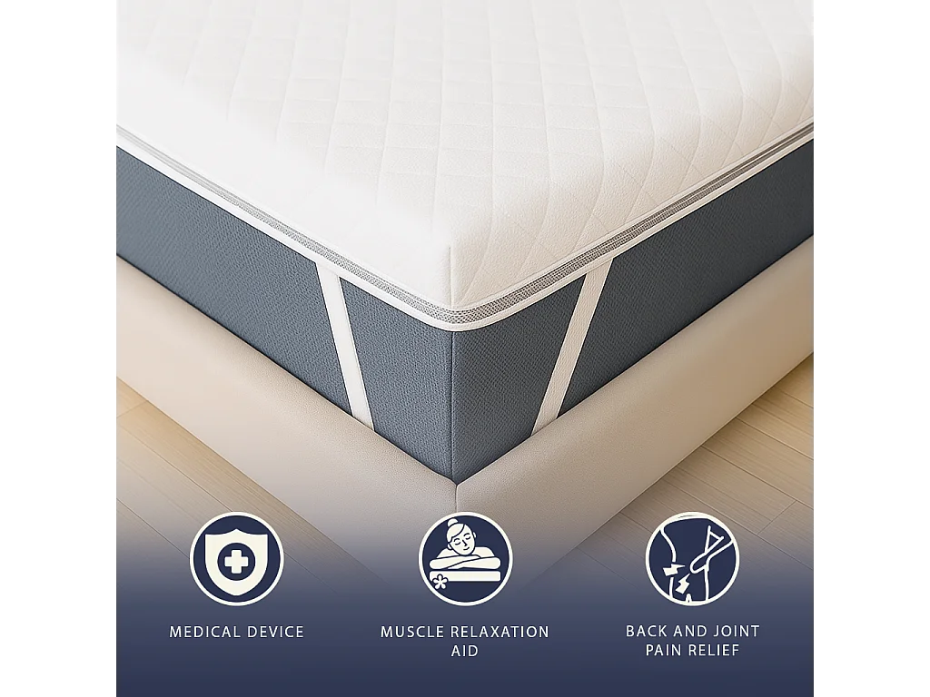 Surmatelas Double Fr 135x190 | Memory 9 Zones | 5 cm | Housse amovible | Made in Italy