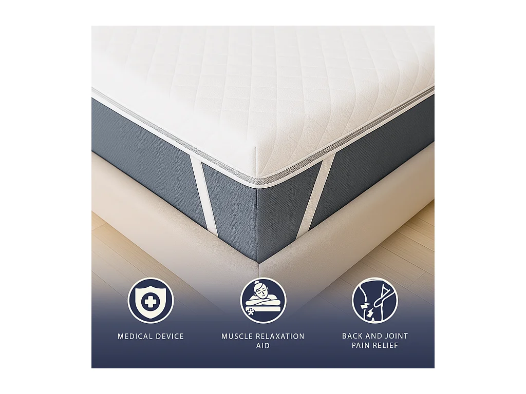 Surmatelas Double Fr 140x190 | Memory 9 Zones | 10 cm | Housse amovible | Made in Italy