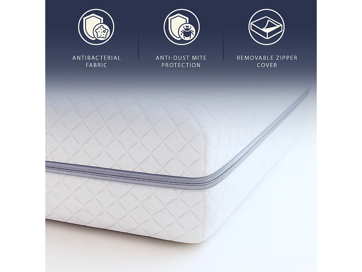 Surmatelas Double 160x190 | Memory 9 Zones | 7 cm | Housse amovible | Made in Italy