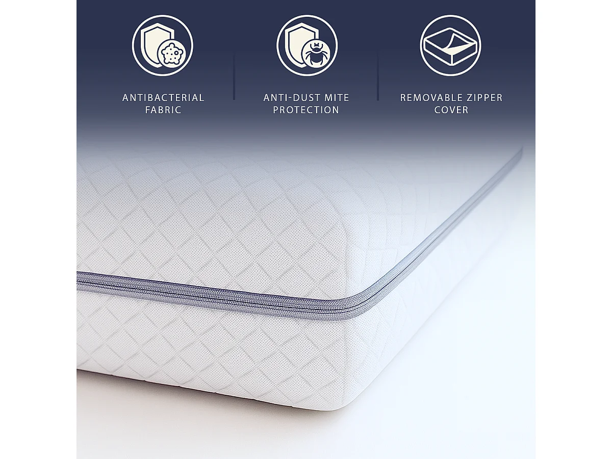 Surmatelas Simple 90x200 | Memory 9 Zones | 7 cm | Housse amovible | Made in Italy