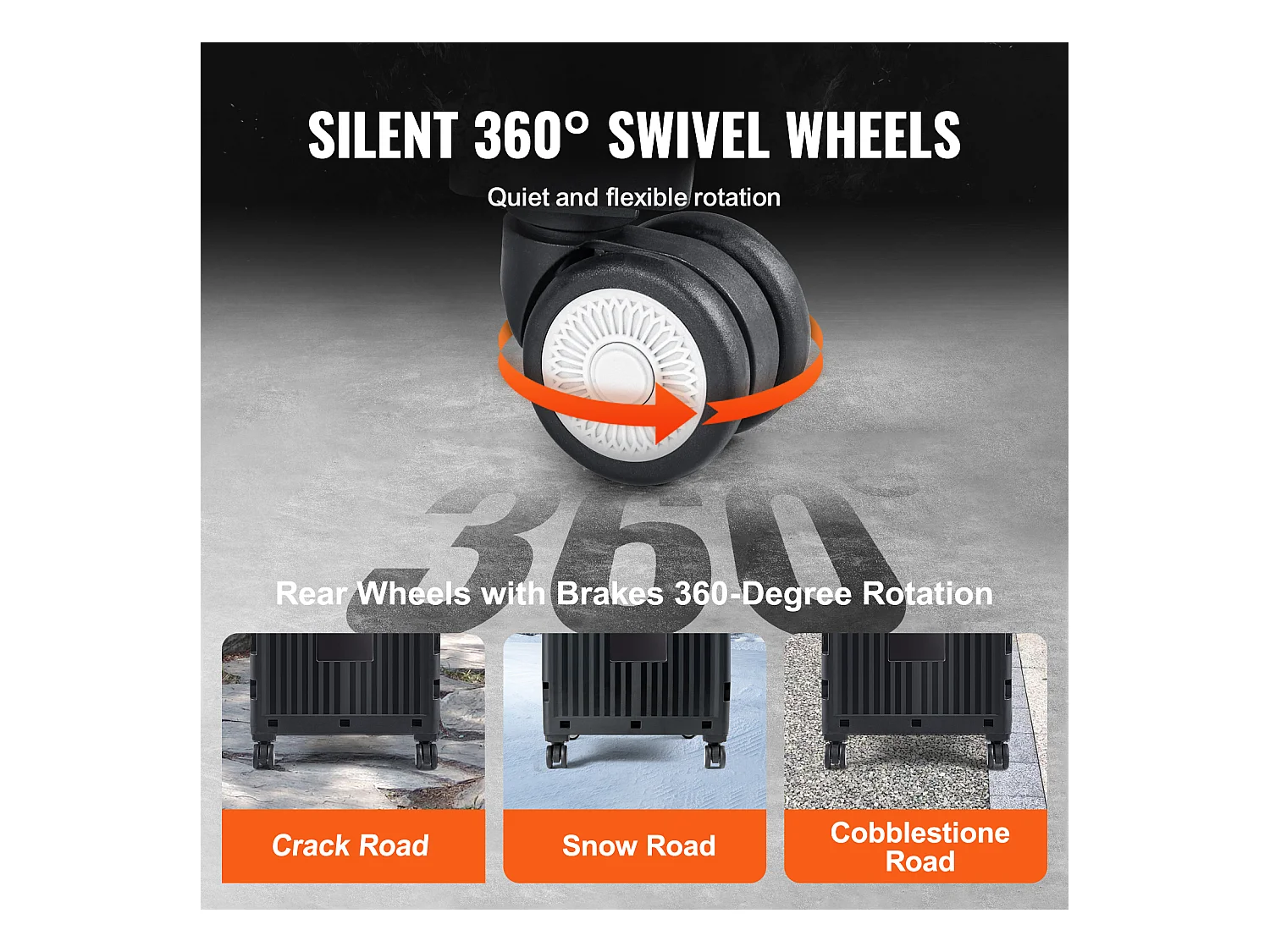 Chariot de Courses, SucceBuy Chariot de Courses Pliable, Chariot Utilitaire de 49.8 kg avec Poignée Télescopique