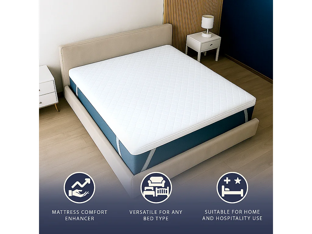 Surmatelas 1,5 place 120x190 | Memory 9 Zones | 10 cm | Housse amovible | Made in Italy