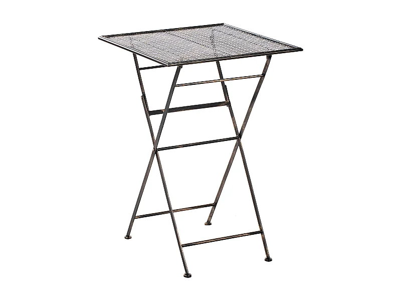 Garten Bartisch BORMIO 60 cm 60 cm Metall Schwarz