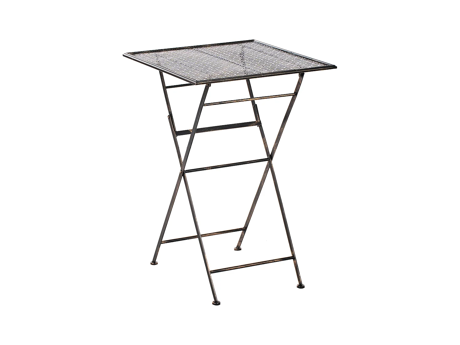 Garten Bartisch BORMIO 60 cm 60 cm Metall Schwarz