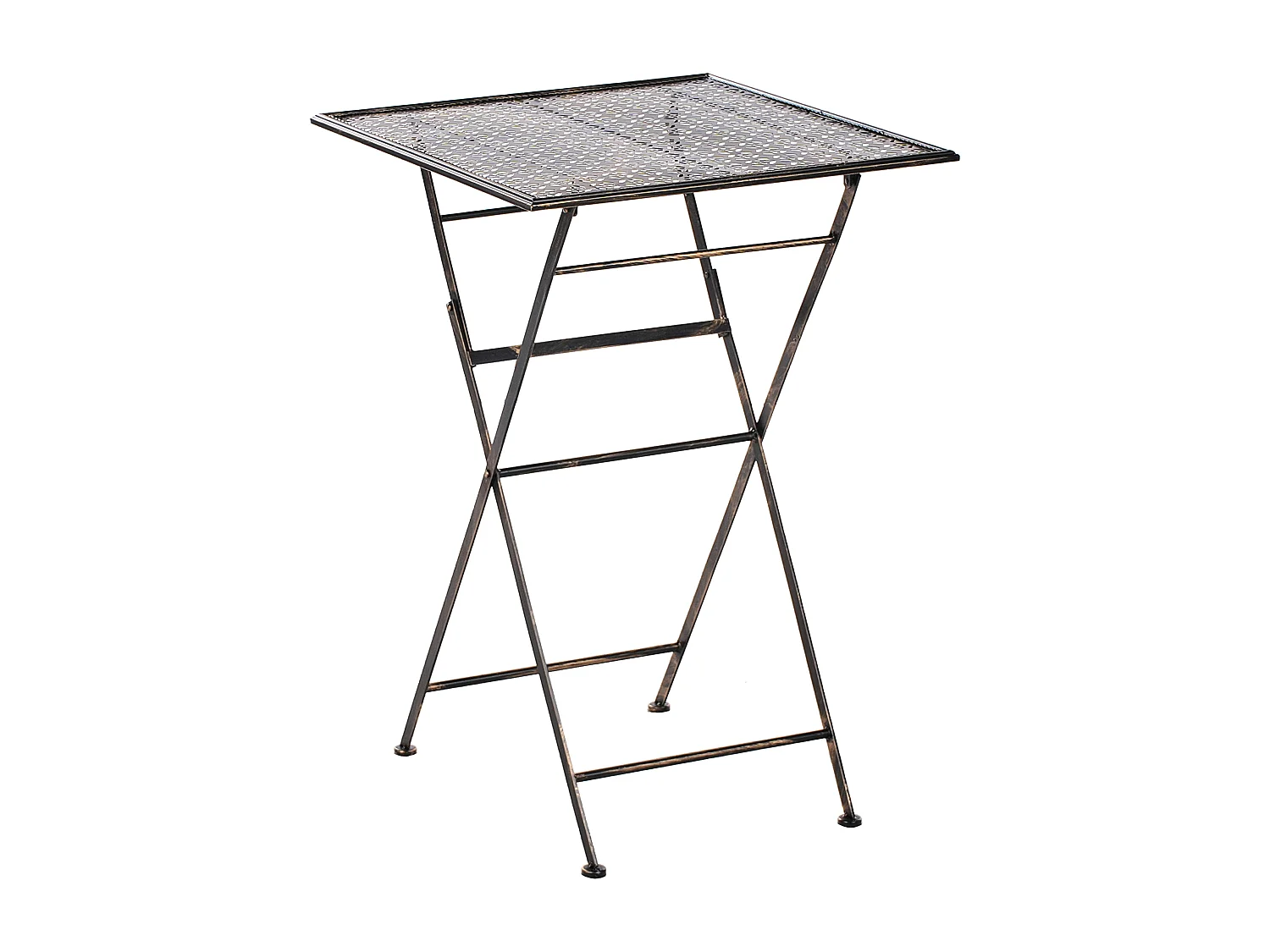 Table de bar de jardin BORMIO 60 cm 60 cm Métal Noir