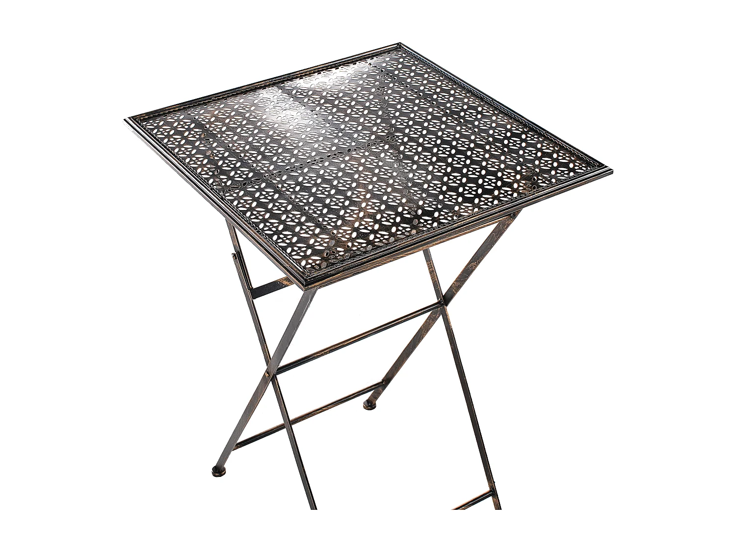 Table de bar de jardin BORMIO 60 cm 60 cm Métal Noir