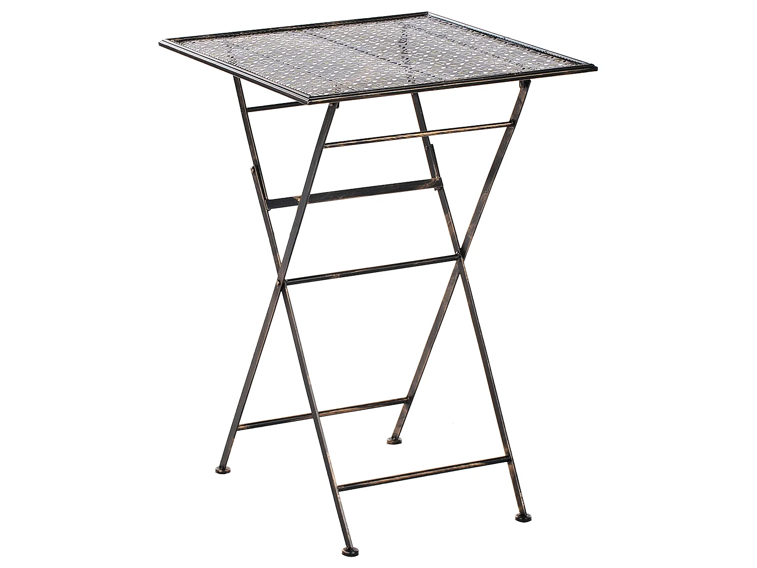 Tavolo da bar da giardino BORMIO 60 cm 60 cm Metallo Nero