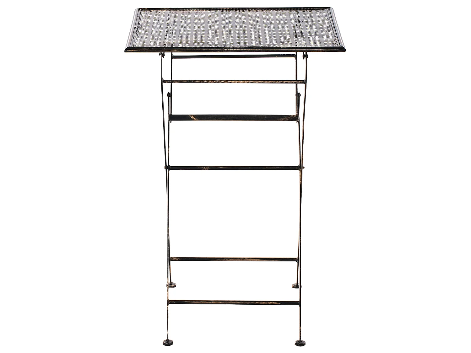 Tavolo da bar da giardino BORMIO 60 cm 60 cm Metallo Nero