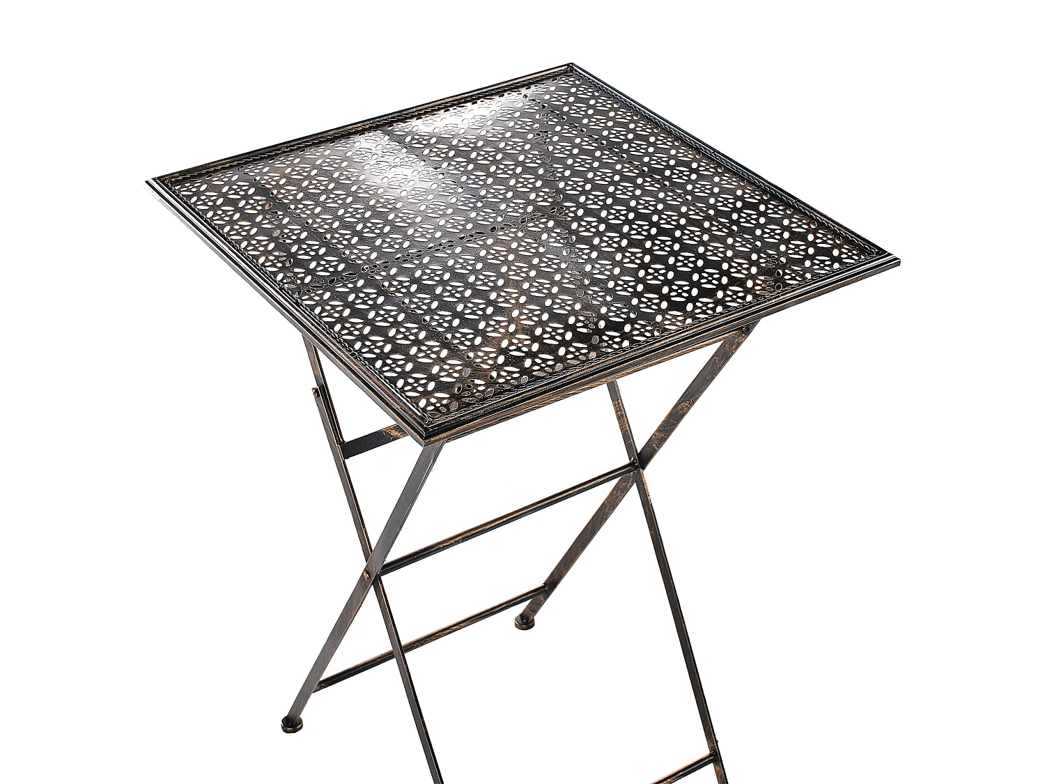 Table de bar de jardin BORMIO 60 cm 60 cm Métal Noir