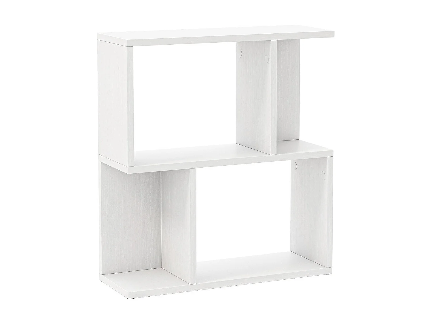 Bücherregal mit 4 Fächern Beistelltisch Couch Nachttisch Sofatisch Raumteiler Holz 50 x 17,5 x 55,5 cm Weiß