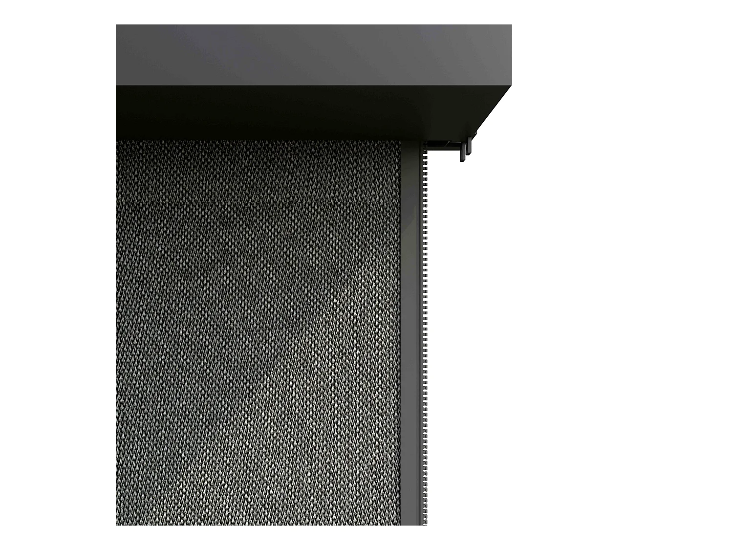 Pergola bioclimatique autoportée 3x4m et 1 store bois gris