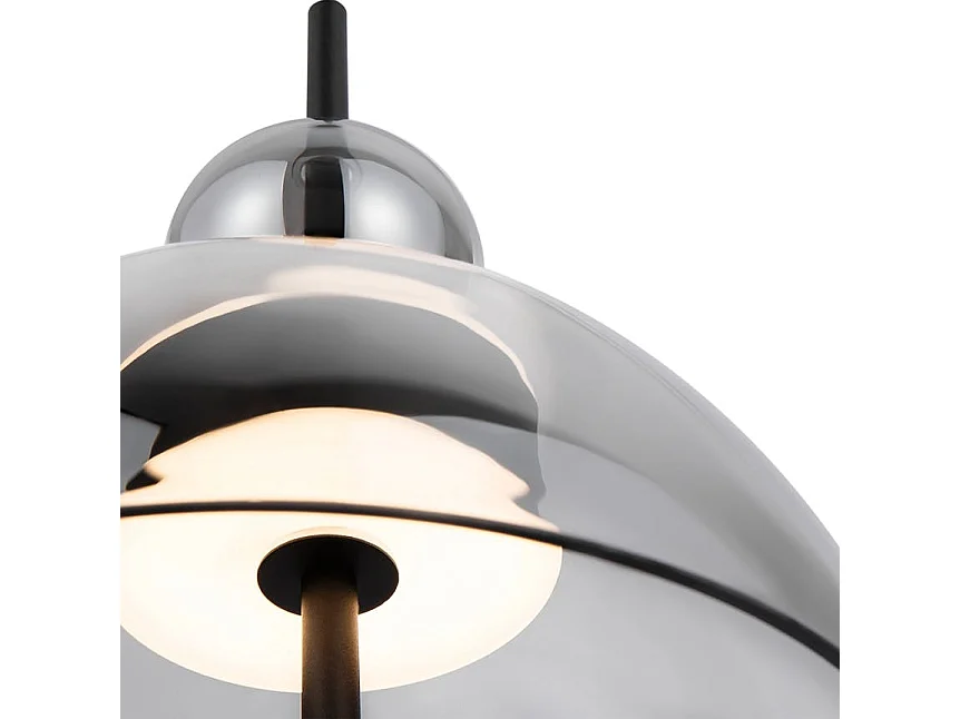 Suspension LED moderne - verre gris silhouette ronde NORA