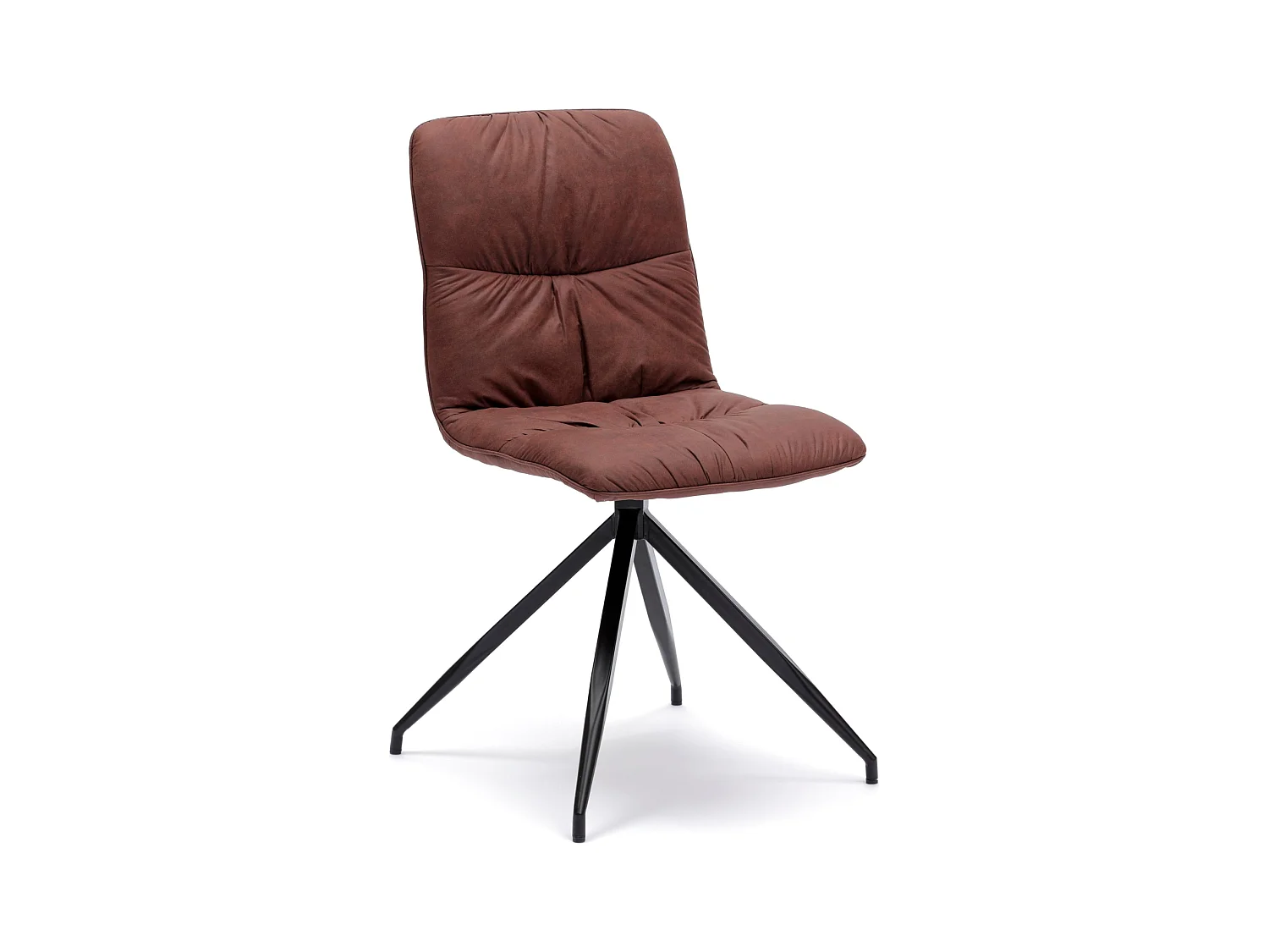 Set di 2 sedie imbottite in microfibra marroni "Eléganta" poltrone moderne effetto velluto cm 38x43 86,5h