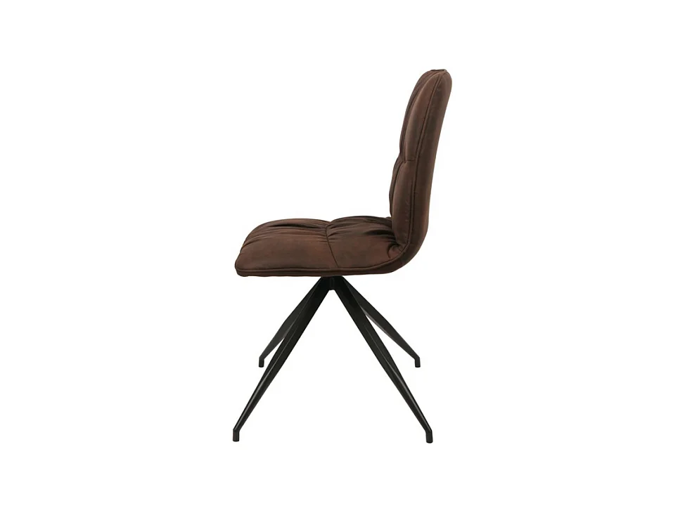 Set di 2 sedie imbottite in microfibra marroni "Eléganta" poltrone moderne effetto velluto cm 38x43 86,5h