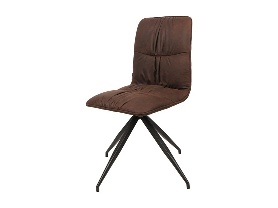 Set di 2 sedie imbottite in microfibra marroni "Eléganta" poltrone moderne effetto velluto cm 38x43 86,5h