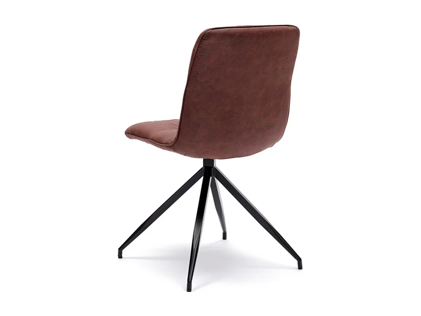 Set di 2 sedie imbottite in microfibra marroni "Eléganta" poltrone moderne effetto velluto cm 38x43 86,5h