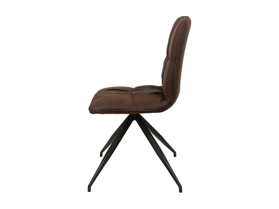 Set di 2 sedie imbottite in microfibra marroni "Eléganta" poltrone moderne effetto velluto cm 38x43 86,5h