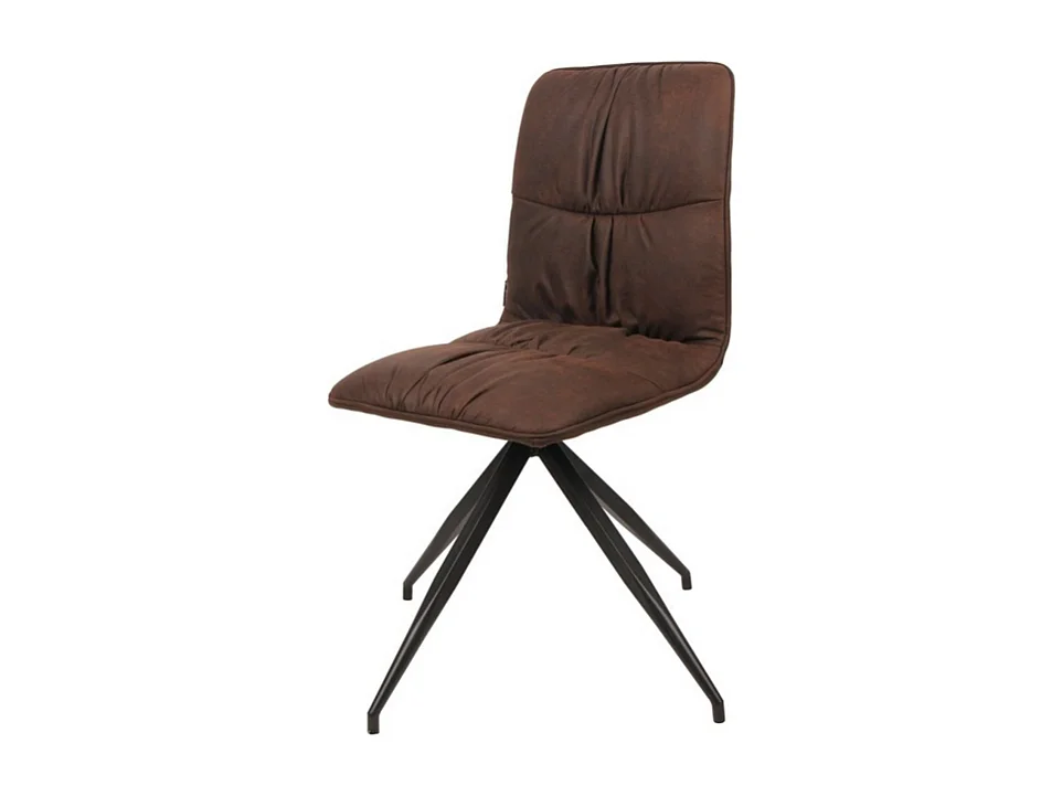 Set di 2 sedie imbottite in microfibra marroni "Eléganta" poltrone moderne effetto velluto cm 38x43 86,5h