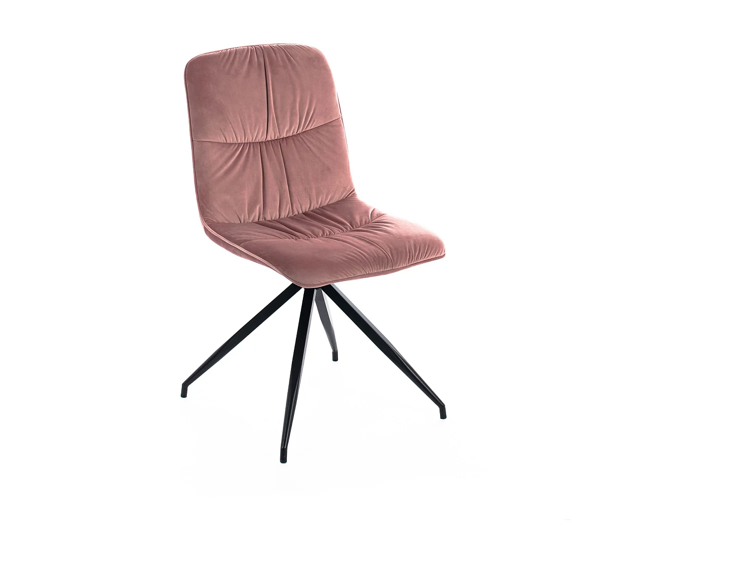 Set di 2 sedie imbottite in microfibra rosa antico "Eléganta" poltrone moderne effetto velluto cm 38x43 86,5h