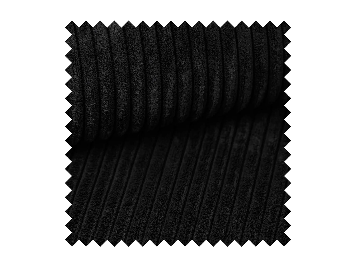Canapé d’angle convertible – en velours côtelé – noir – gauche – FARESE MINI