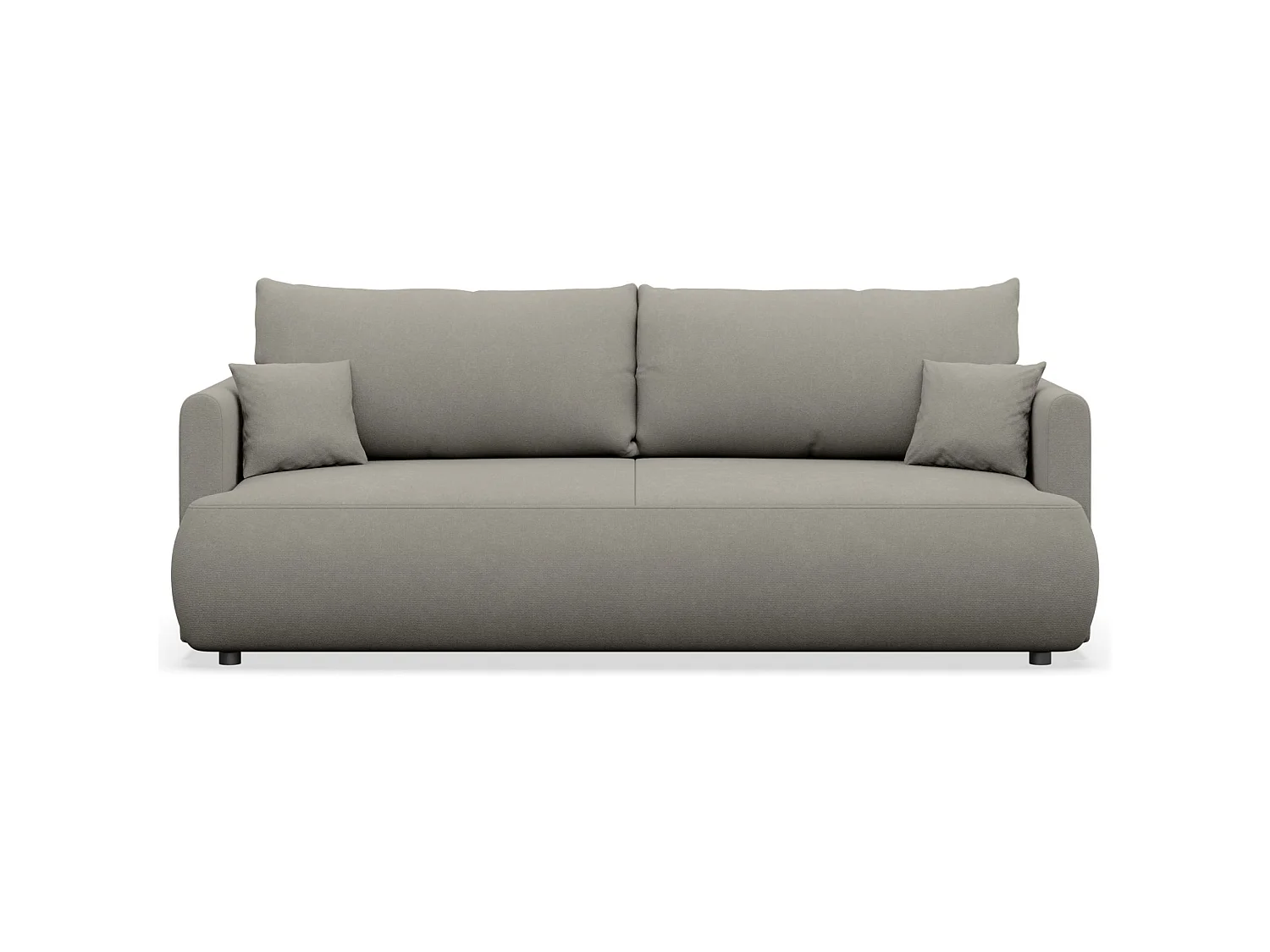 Canapé convertible 3 places – chenille Easy-Clean – gris clair – OVO MINI
