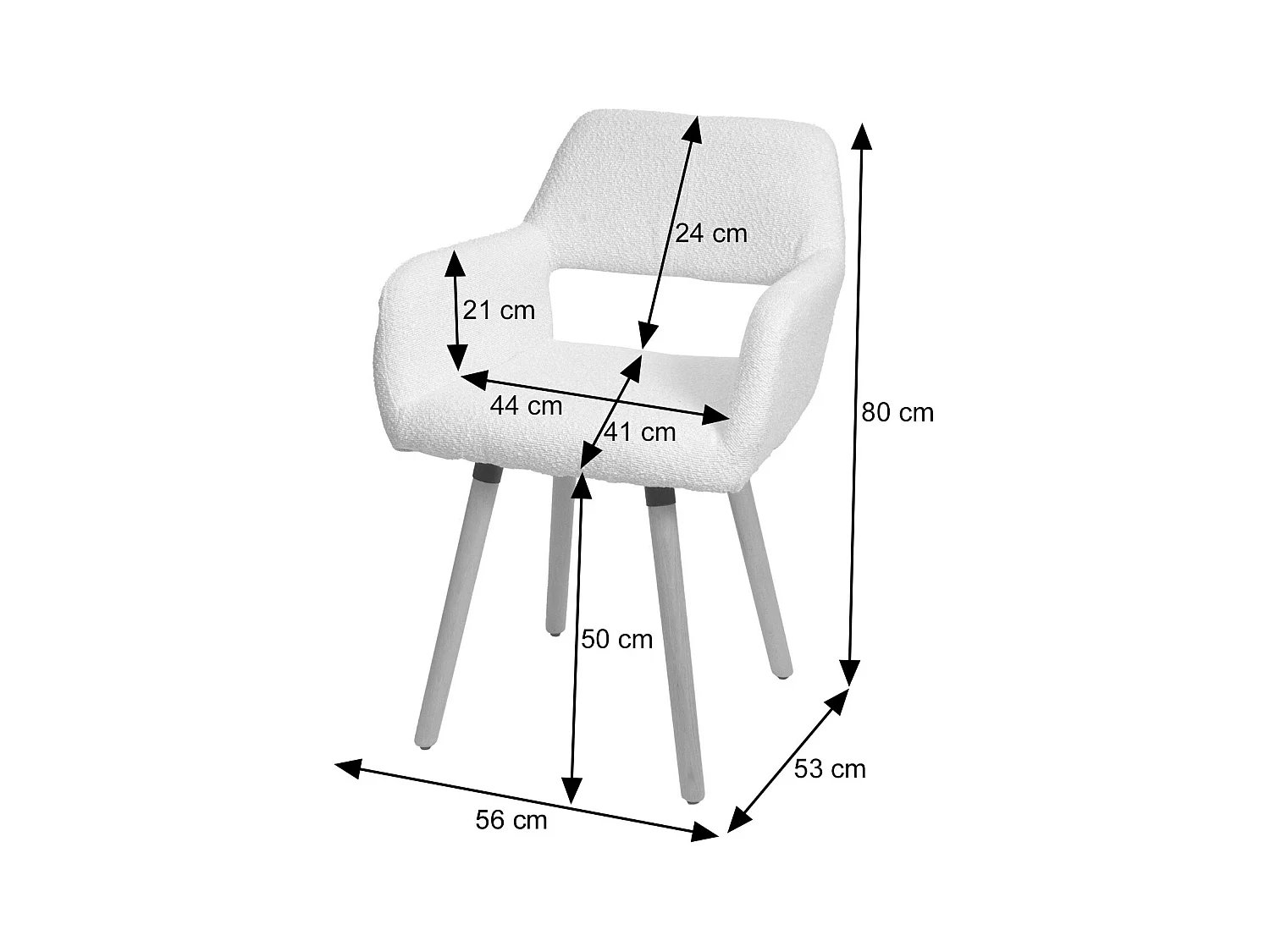 Chaise de salle à manger MCW-A50 II (lot de 6),  taupe