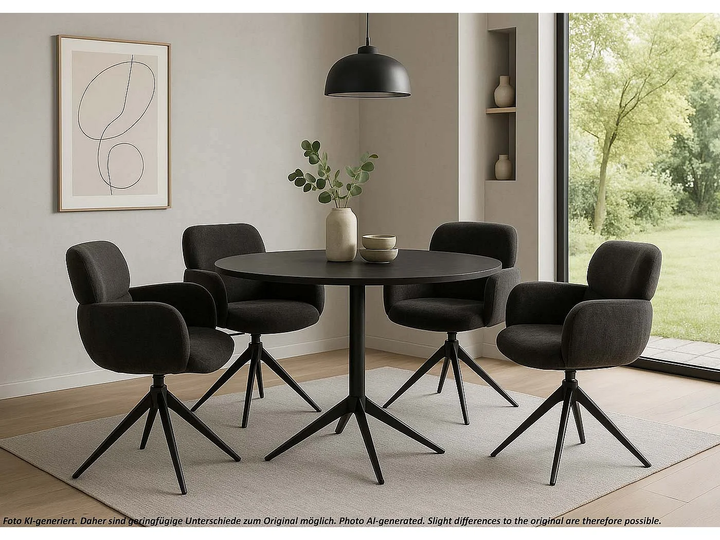 Chaise de salle à manger MCW-O77,  anthracite