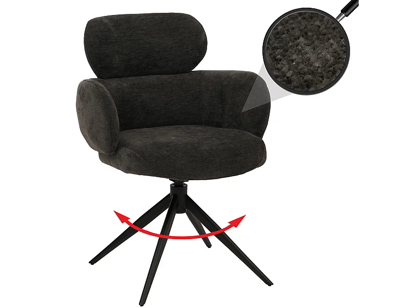 Esszimmerstuhl MCW-O77, Anthrazit