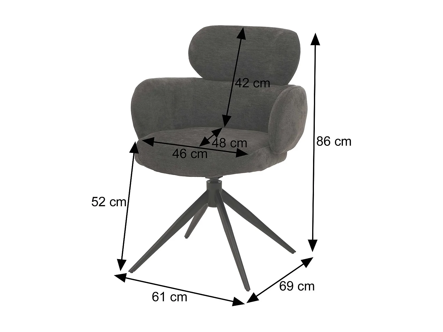 Chaise de salle à manger MCW-O77,  rouge-brun