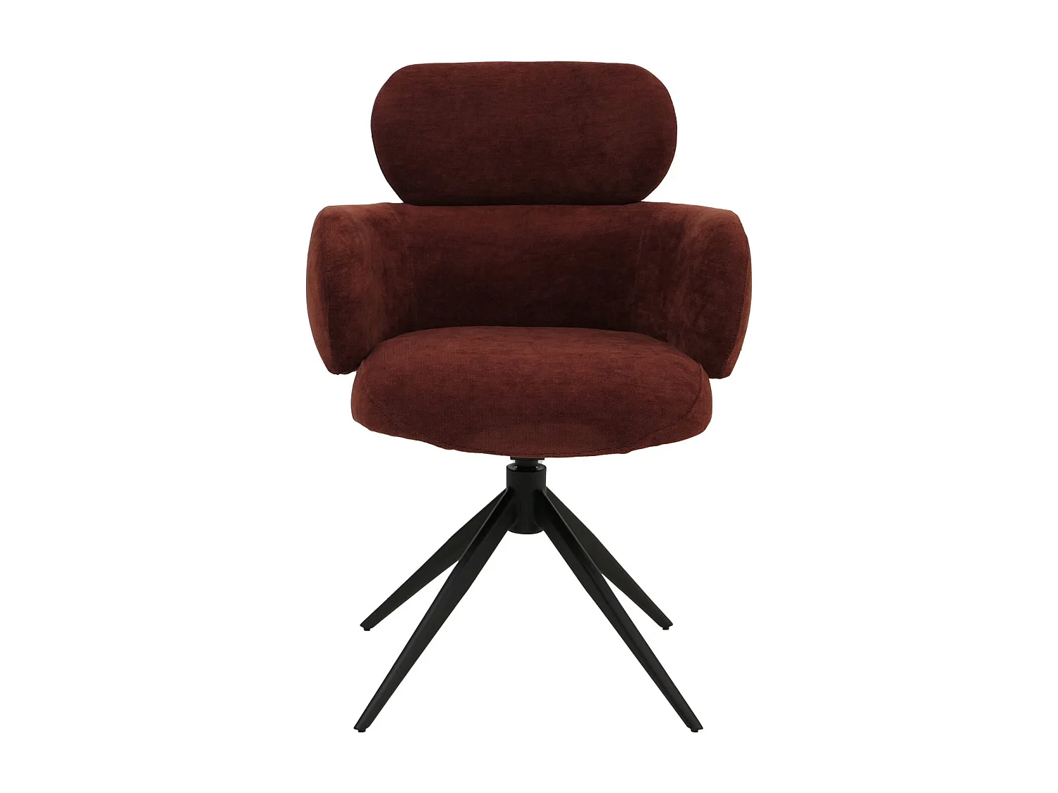 Chaise de salle à manger MCW-O77,  rouge-brun