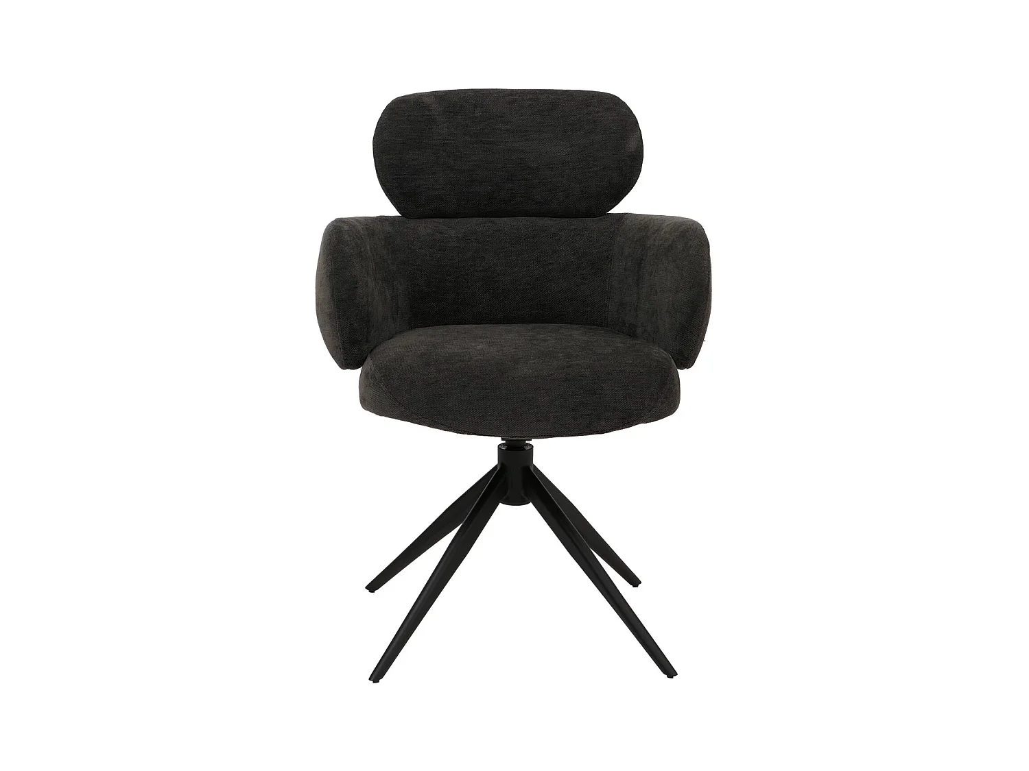 Chaise de salle à manger MCW-O77 (lot de 6),  anthracite