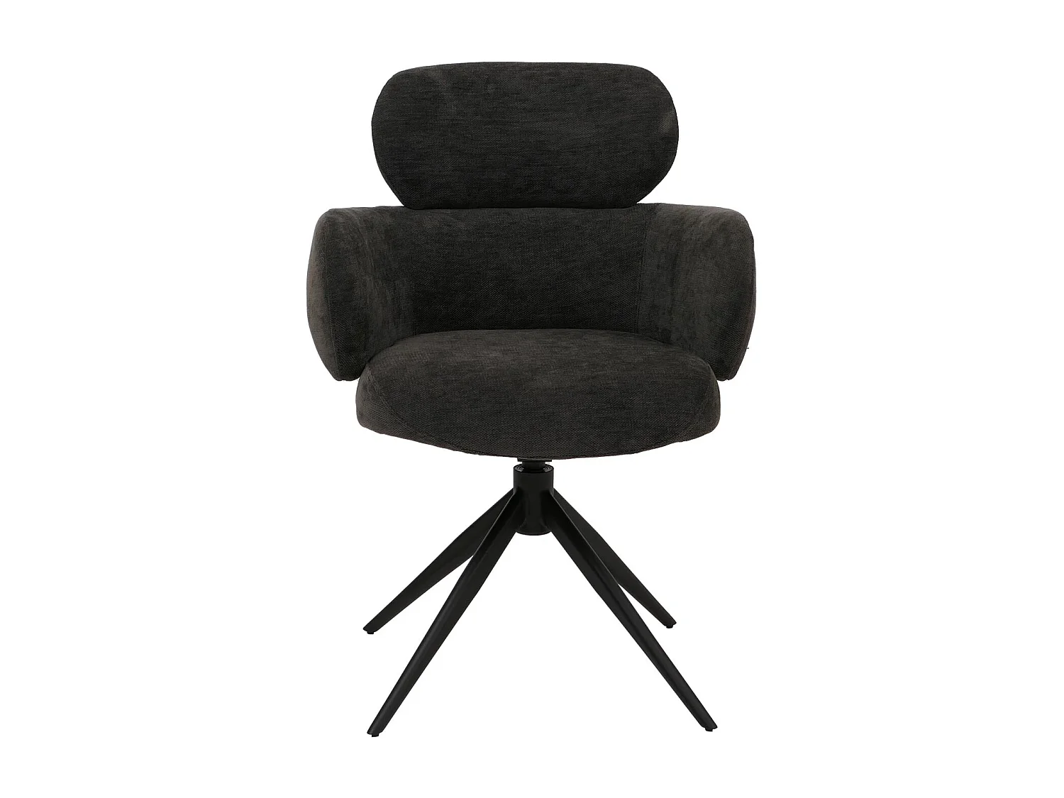 Chaise de salle à manger MCW-O77 (lot de 6),  anthracite