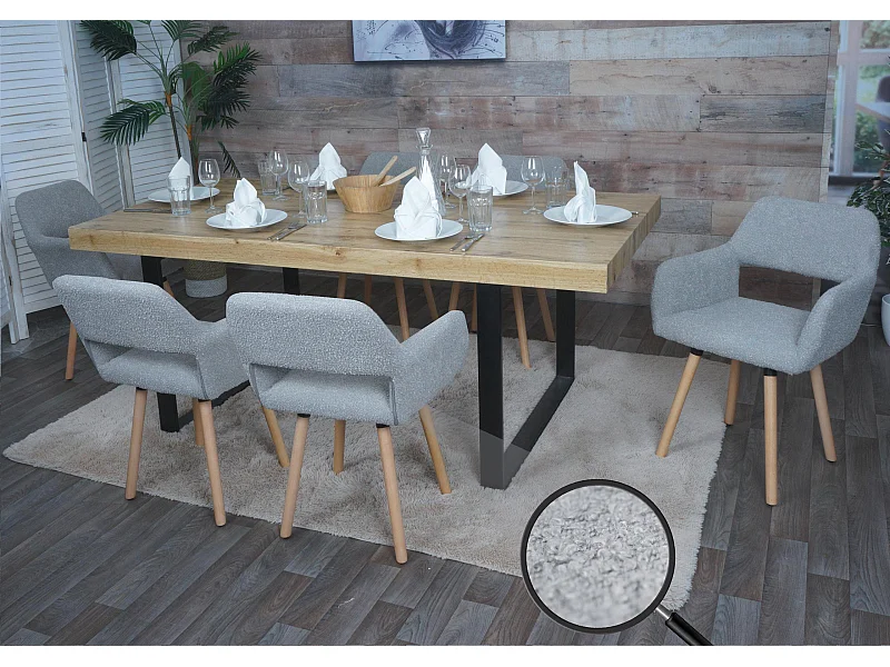 Krzesło do jadalni MCW-A50 II (zestaw 6 sztuk),  szary