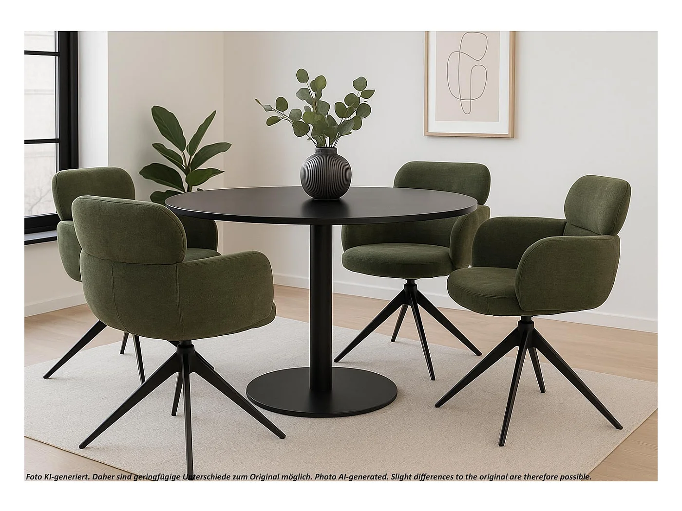 Chaise de salle à manger MCW-O77,  vert olive