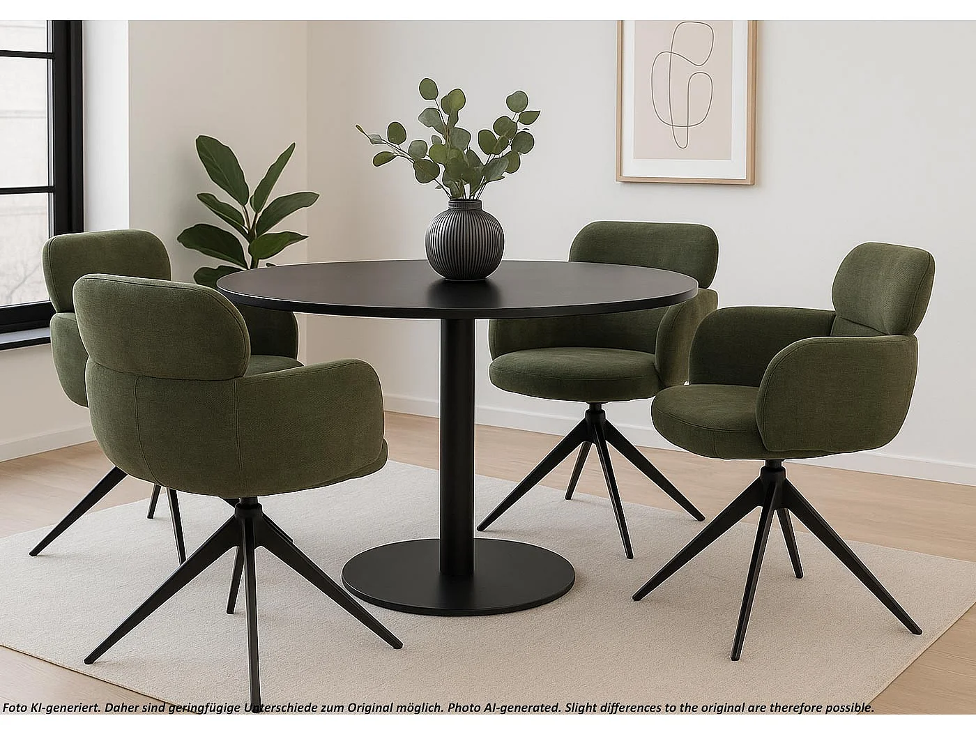 Chaise de salle à manger MCW-O77,  vert olive