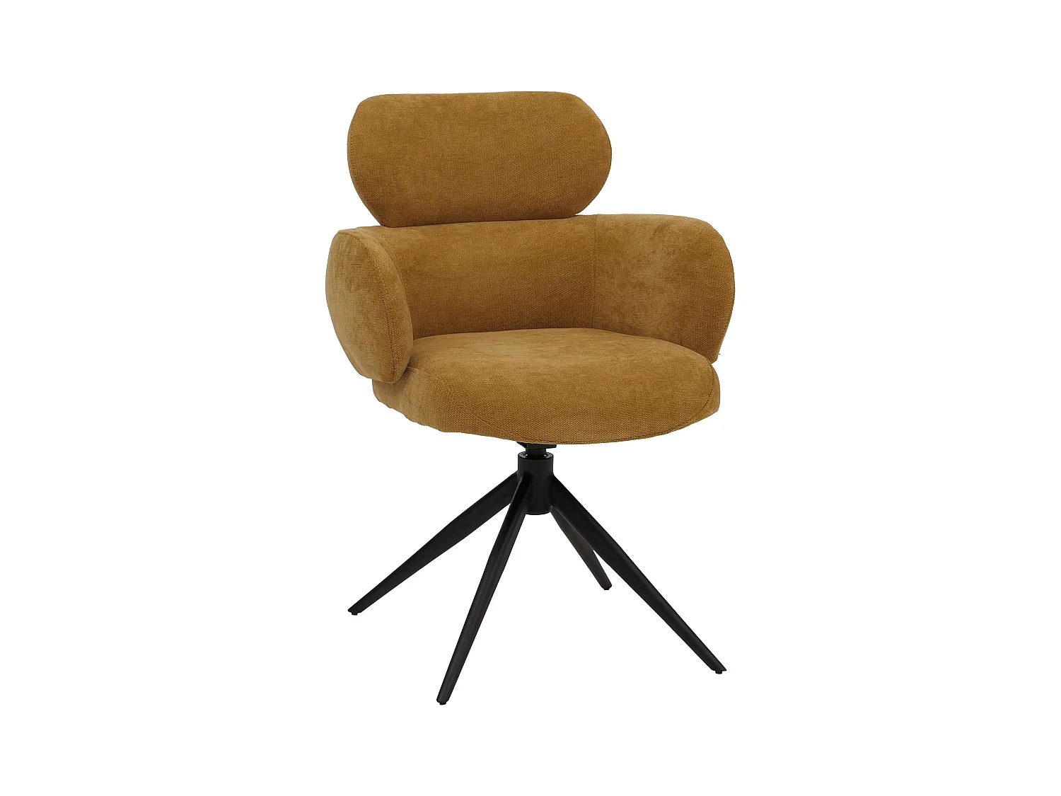 Chaise de salle à manger MCW-O77,  jaune moutarde