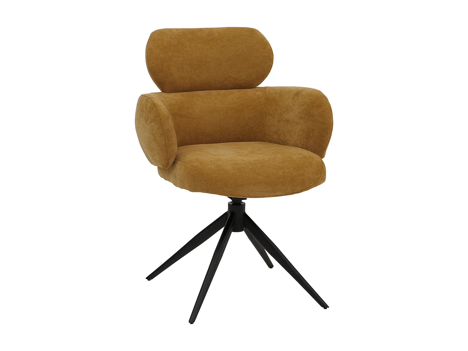 Chaise de salle à manger MCW-O77,  jaune moutarde