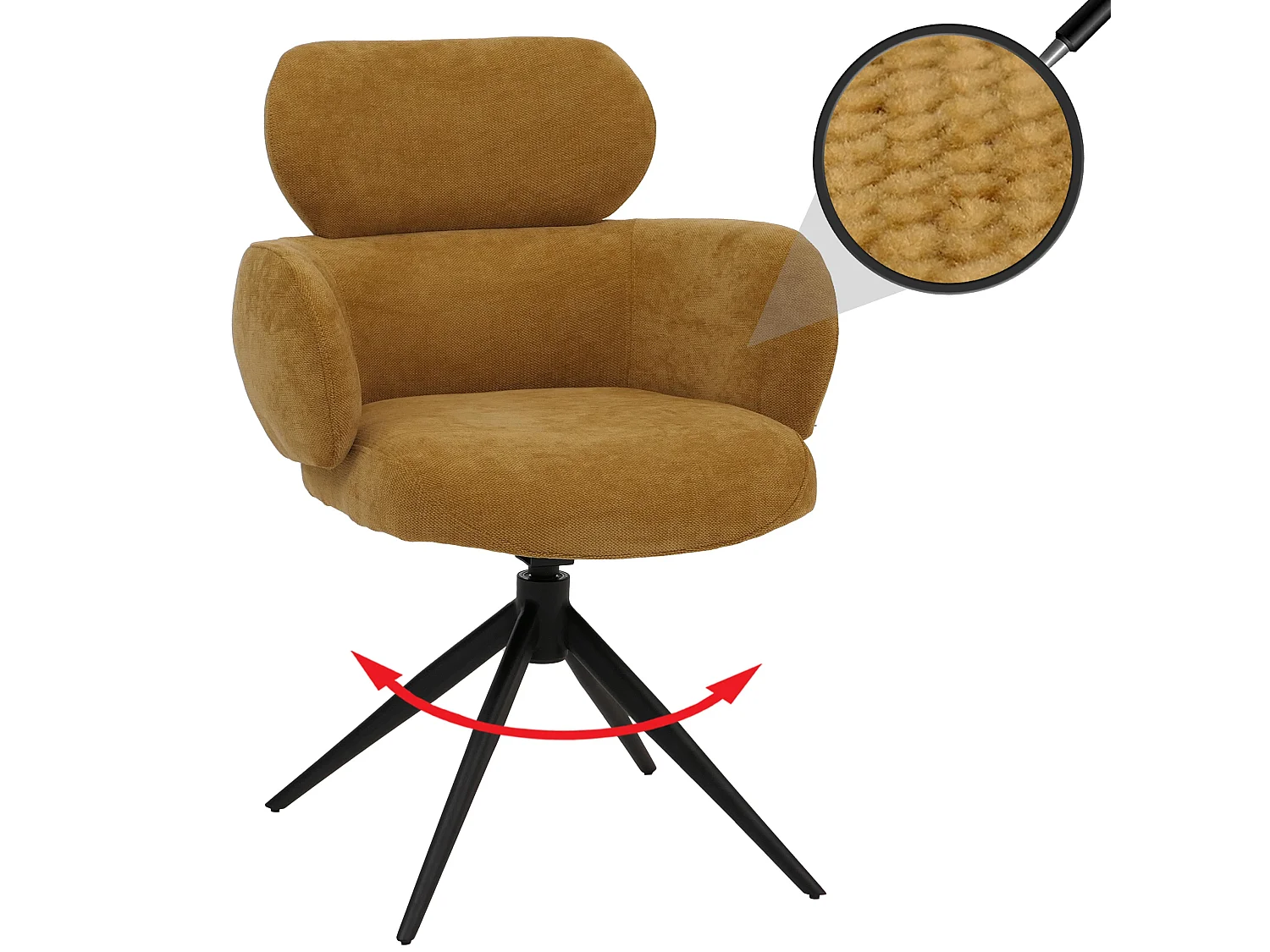 Esszimmerstuhl MCW-O77, Senfgelb