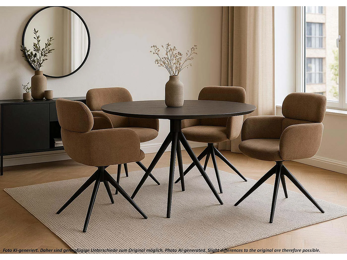 Chaise de salle à manger MCW-O77,  marron clair