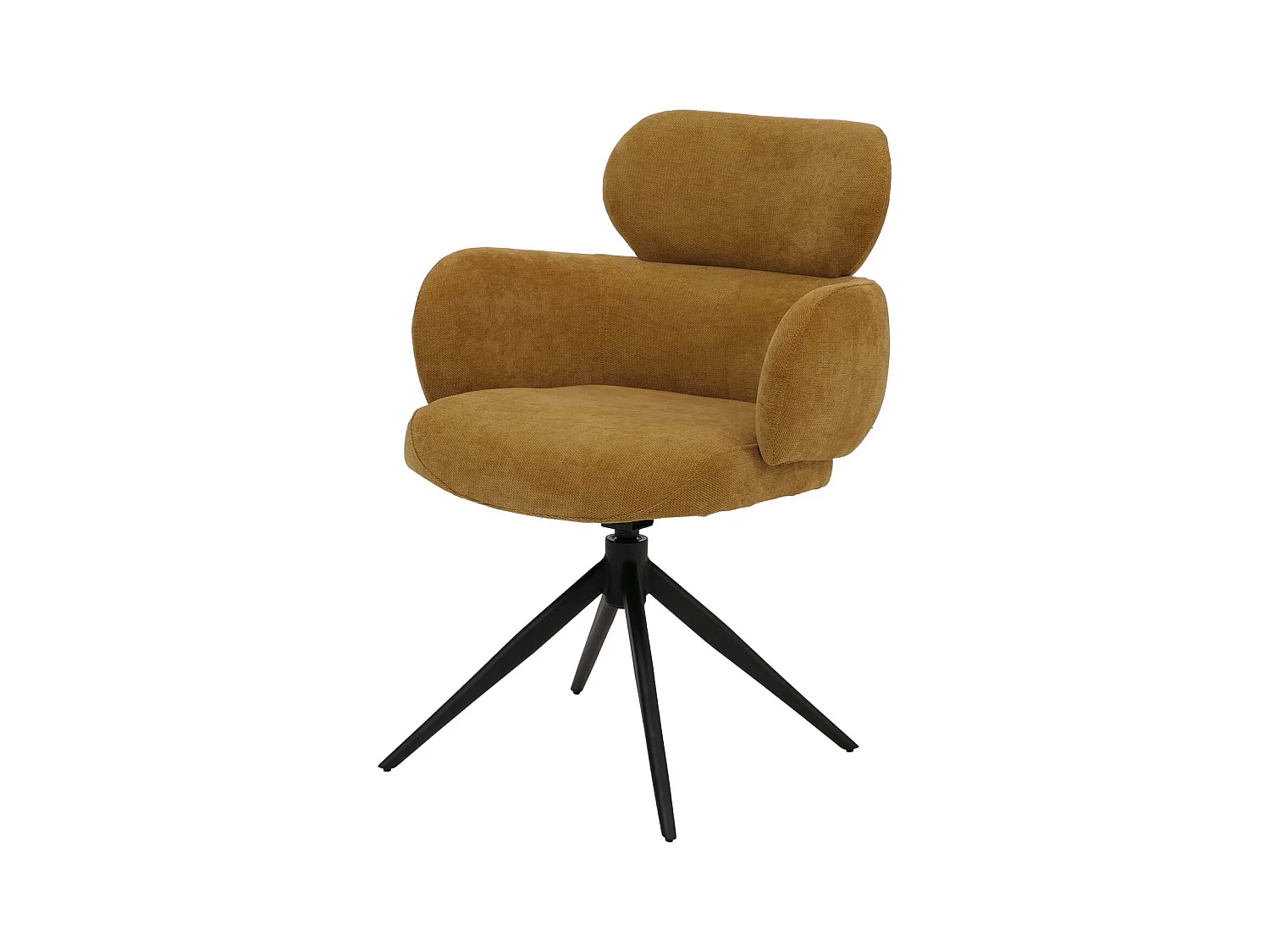 Chaise de salle à manger MCW-O77 (lot de 6),  jaune moutarde