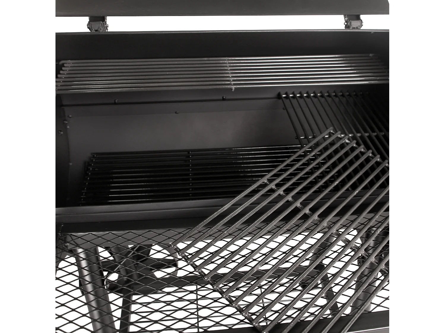 Fumoir massif CHARIOT GRILLE BBQ au charbon de bois 90 kg