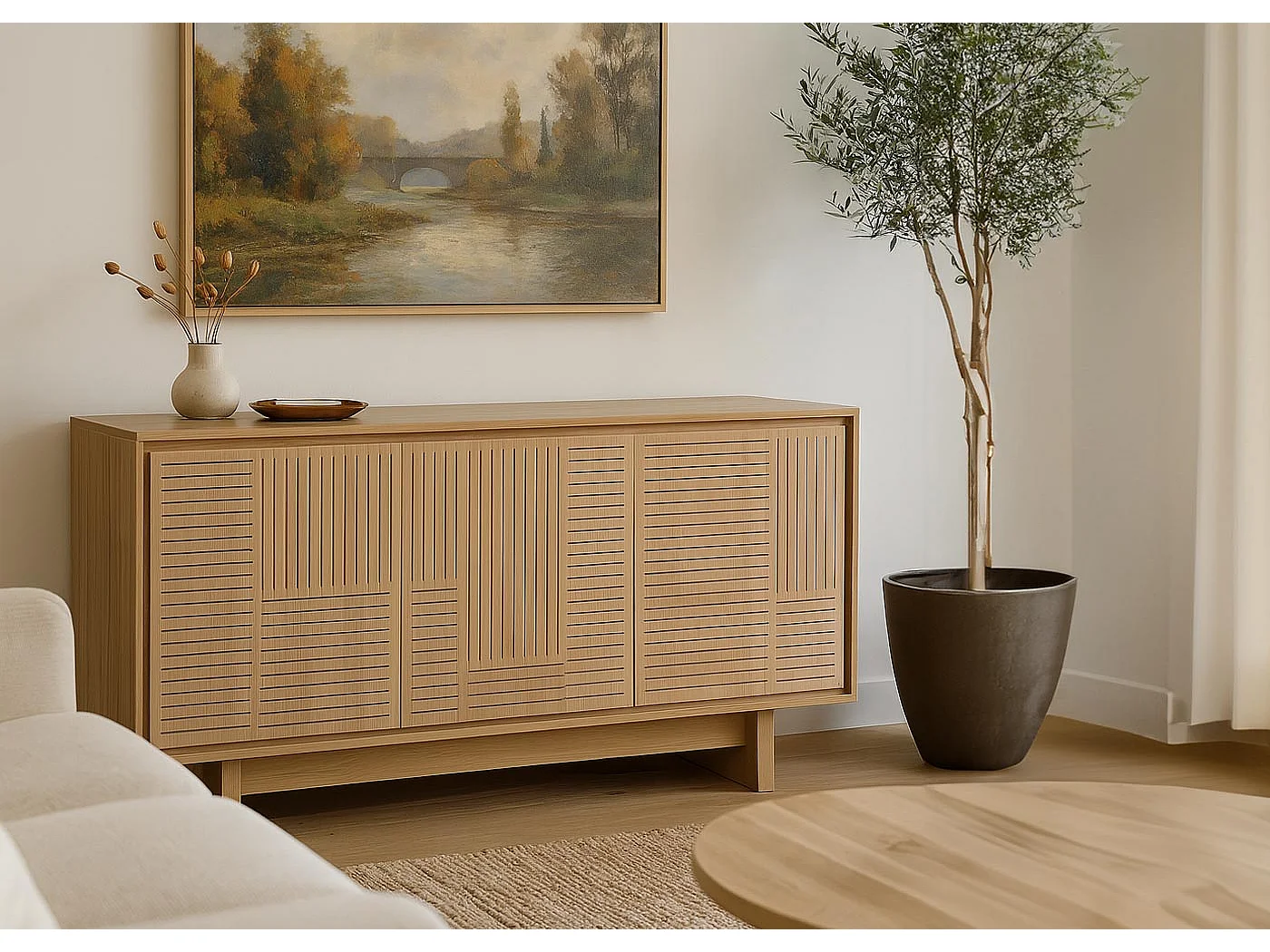 Sideboard MCW-O35,  natural elm