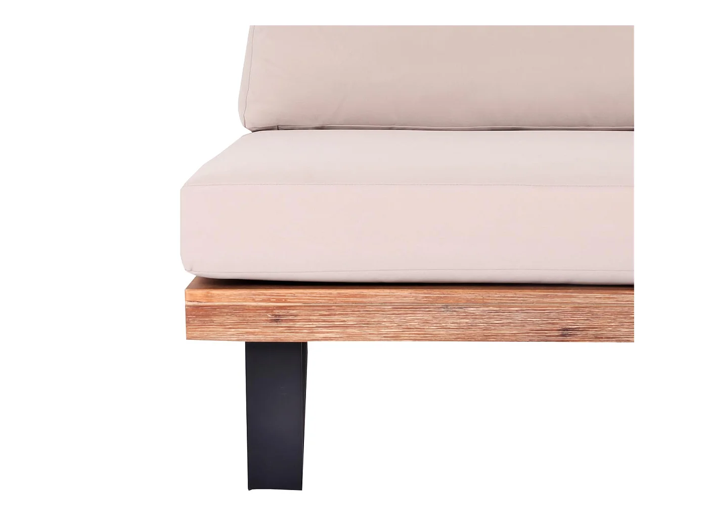 Fotel wypoczynkowy MCW-H54 (zestaw 2 szt.),  jasnobrązowe, tapicerka beżowa